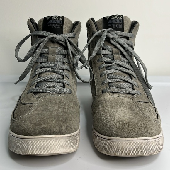 SHIMA SX-2 Evo Shoes Gray High-Top Men's Size 10 Motorcycle Shoe - Picture 3 of 15